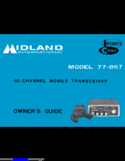 Midland 77-857 Owner's Manual