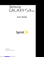 Samsung Galaxy S5 Sport User Manual