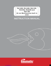 Baumatic P625SS Instruction Manual