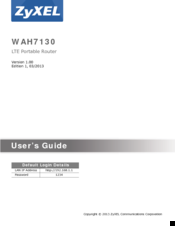 ZyXEL Communications WAH7130 User Manual