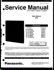 Panasonic PT-51G54CA Service Manual