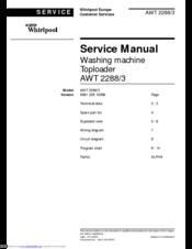 Whirlpool AWT 2288/3 Service Manual
