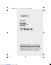 Clarion DXZ588RUSB Owner's Manual
