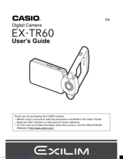 Casio EX-TR60 User Manual