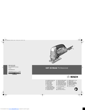 Bosch GST 25 Metal Professional Original Instructions Manual
