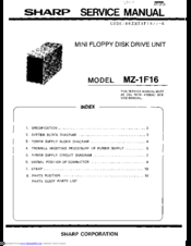 Sharp MZ-1F16 Service Manual
