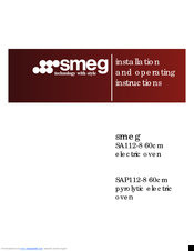 Smeg SA112-8 Installation And Operating Instructions Manual