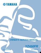 Yamaha 2003 YZ450FR Owner's Service Manual