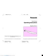 Panasonic ES-2113 Operating Instructions Manual
