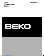 Beko dcu 8430 X User Manual