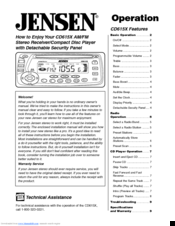 Jensen CD615X Operation Data