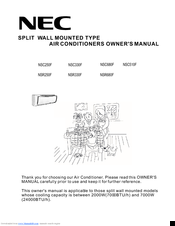 NEC NSR250F Owner's Manual