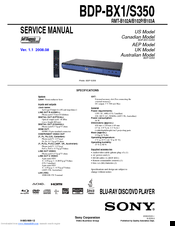Sony BDP-BX1 - Blu-ray Disc™ Player Service Manual