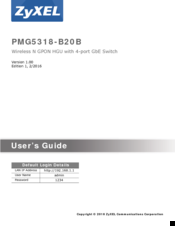 ZyXEL Communications PMG5318-B20B User Manual