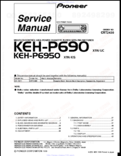 Pioneer KEH-P6950 Service Manual