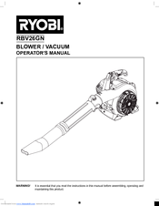 Ryobi RBV26GN Operator's Manual