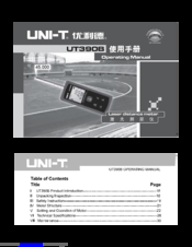 UNI-T UT390B Operating Manual