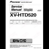 Pioneer XV-HTD520 Service Manual