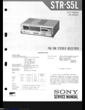 Sony STR-S5L Service Manual