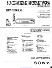 Sony SLV-ED333 Service Manual