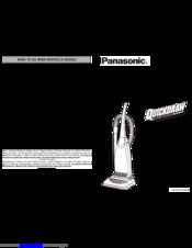 Panasonic MCV5744 - UPRIGHT VACUUM Operating Instructions Manual