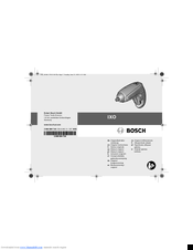 Bosch IXO Original Instructions Manual