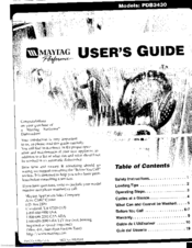 Maytag PDB3430 User Manual