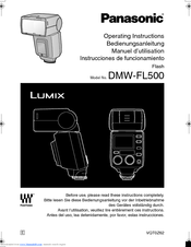 Panasonic FL500 - DMW - Hot-shoe clip-on Flash Operating Instructions Manual