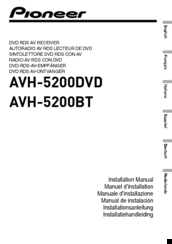 Pioneer AVH-5200BT Installation Manual