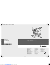 Bosch GCM 10 SD Professional Original Instructions Manual