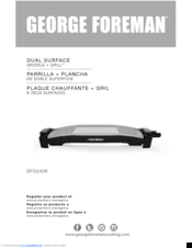 George Foreman GFG240X Manual