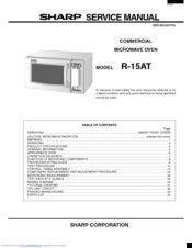 Sharp R-15AT Service Manual