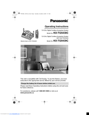 Panasonic kx-tg5438c Operating Instructions Manual