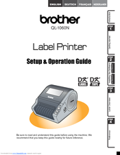Brother QL-1060N Setup & Operation Manual