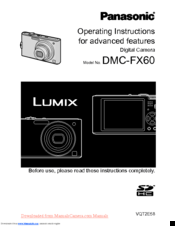 Panasonic LUMIX DMC-FX60 Operating Instructions Manual