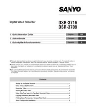 Sanyo DSR-3716 Quick Operating Manual