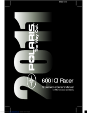 Polaris 600 IQ Racer Owner's Manual