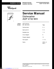 Whirlpool ADP 4730 WH Service Manual
