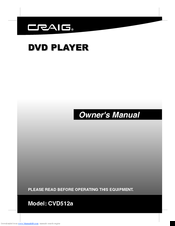 Craig CVD512a Owner's Manual