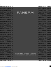 Panerai radiomir 8 days titanio Instructions Manual