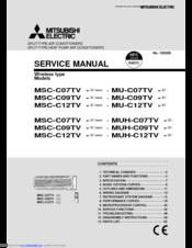 Mitsubishi Electric MUH-C07TV Service Manual