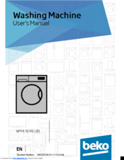 Beko WMA 9148 LB1 User Manual