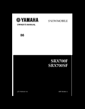 Yamaha SRX700F Owner's Manual