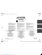 Alpine PXA-H100 Owner's Manual