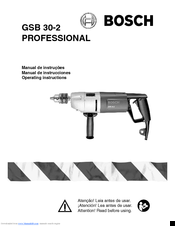 Bosch GSB 30-2 Professional Operating Instructions Manual