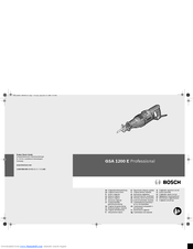 Bosch GSA 1200 E Professional Original Instructions Manual