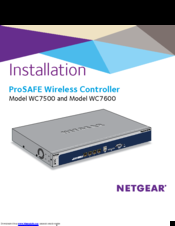 NETGEAR ProSAFE WC7500 Installation Manual
