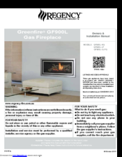 Regency GF900L-ULPG Owners & Installation Manual