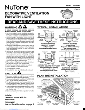 NuTone 745BNNT Instructions Manual