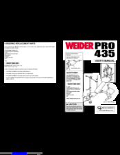 Weider WEEVBE33011 User Manual